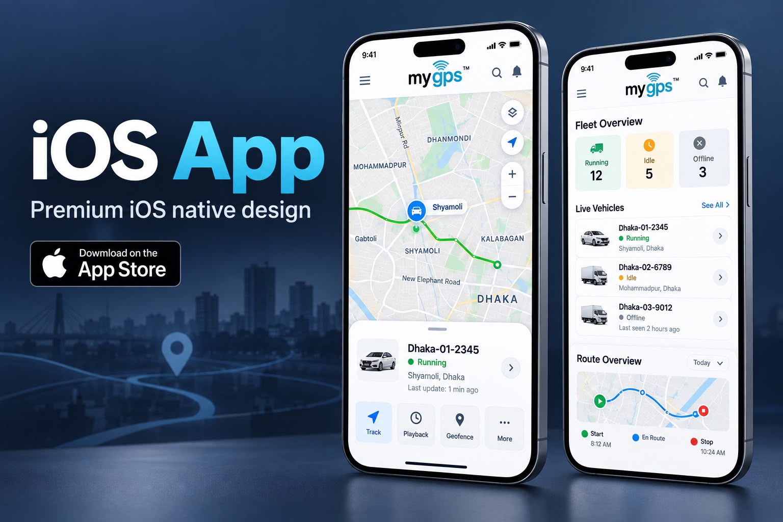 iOS App - GPS Tracking Screen